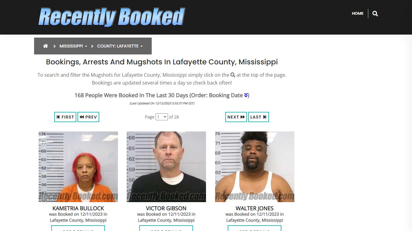 Bookings, Arrests and Mugshots in Lafayette County, Mississippi